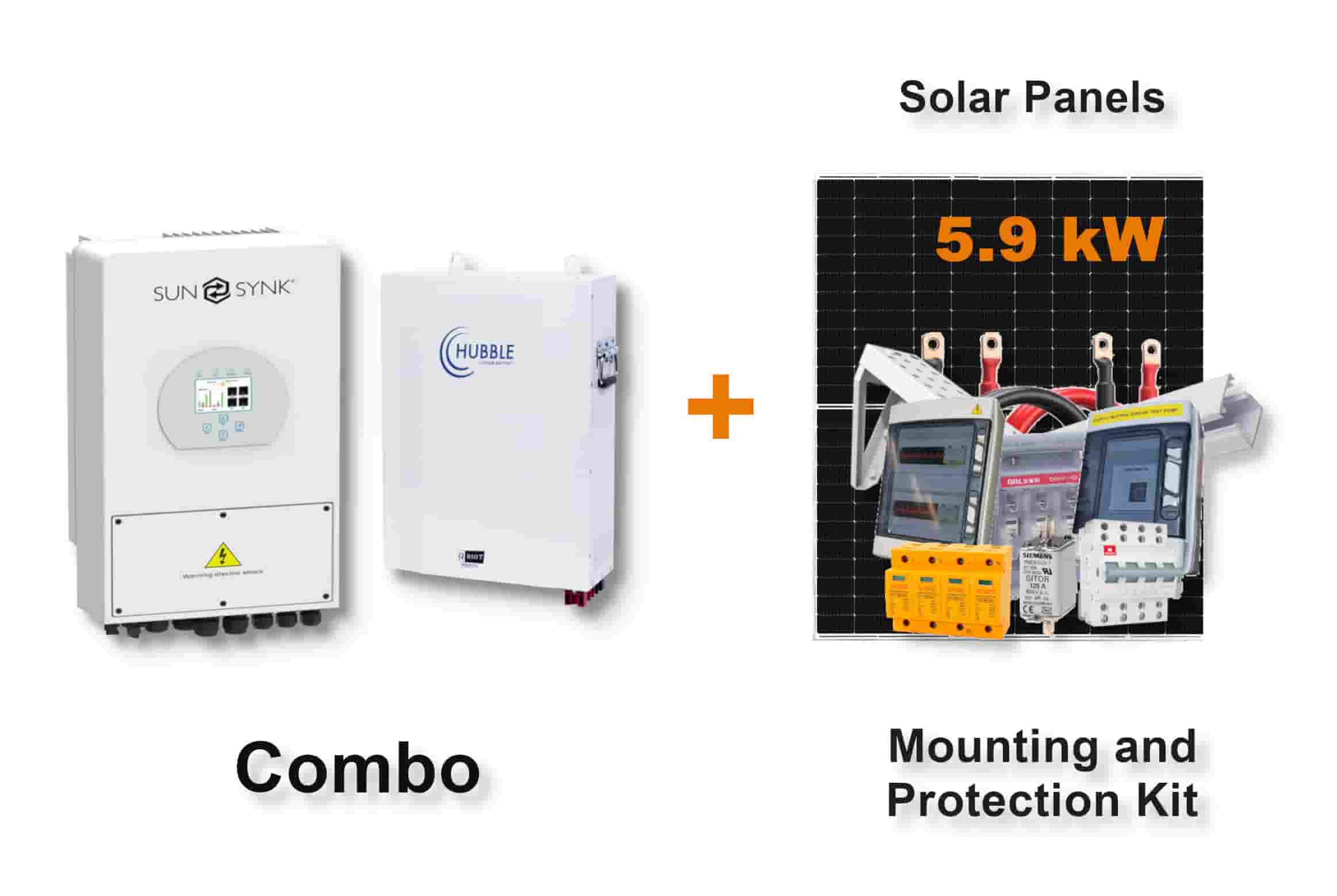 5.0 kW SUNSYNK Hybrid - HUBBLE Combo, c/w 5.5 kWh Lithium Battery 5.0 kW SUNSYNK Hybrid - HUBBLE Combo, c/w 5.5 kWh Lithium Battery