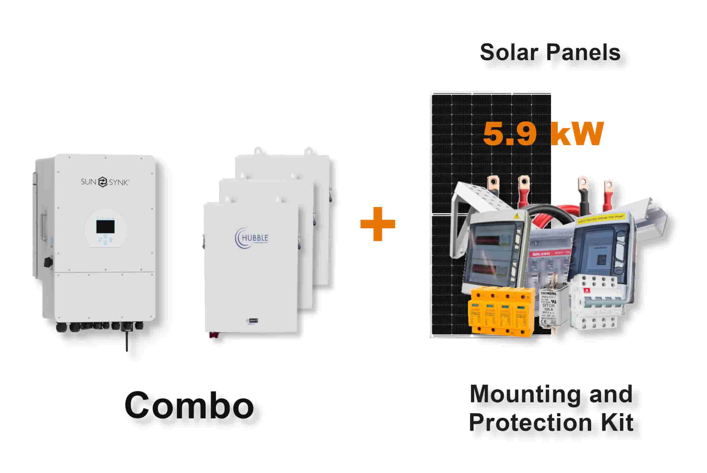 12.0 kW SUNSYNK 3-Phase Hybrid - HUBBLE Combo, c/w 3x 5.5 kWh Lithium Batteries 12.0 kW SUNSYNK 3-Phase Hybrid - HUBBLE Combo, c/w 3x 5.5 kWh Lithium Batteries
