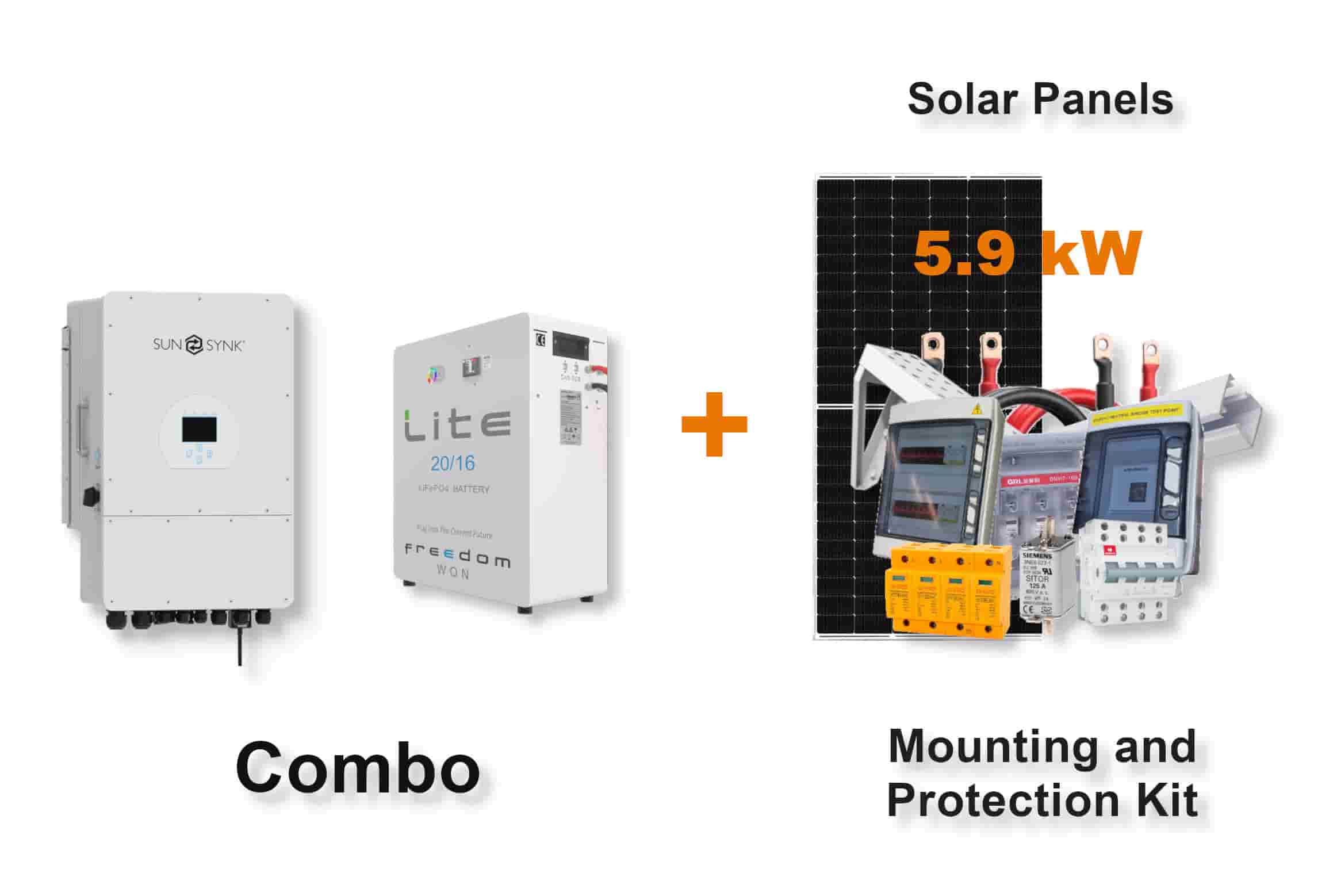 12.0 kW SUNSYNK 3-Phase Hybrid - FREEDOM WON Combo, c/w 20 kWh Floor Standing Lithium Battery 12.0 kW SUNSYNK 3-Phase Hybrid - FREEDOM WON Combo, c/w 20 kWh Floor Standing Lithium Battery