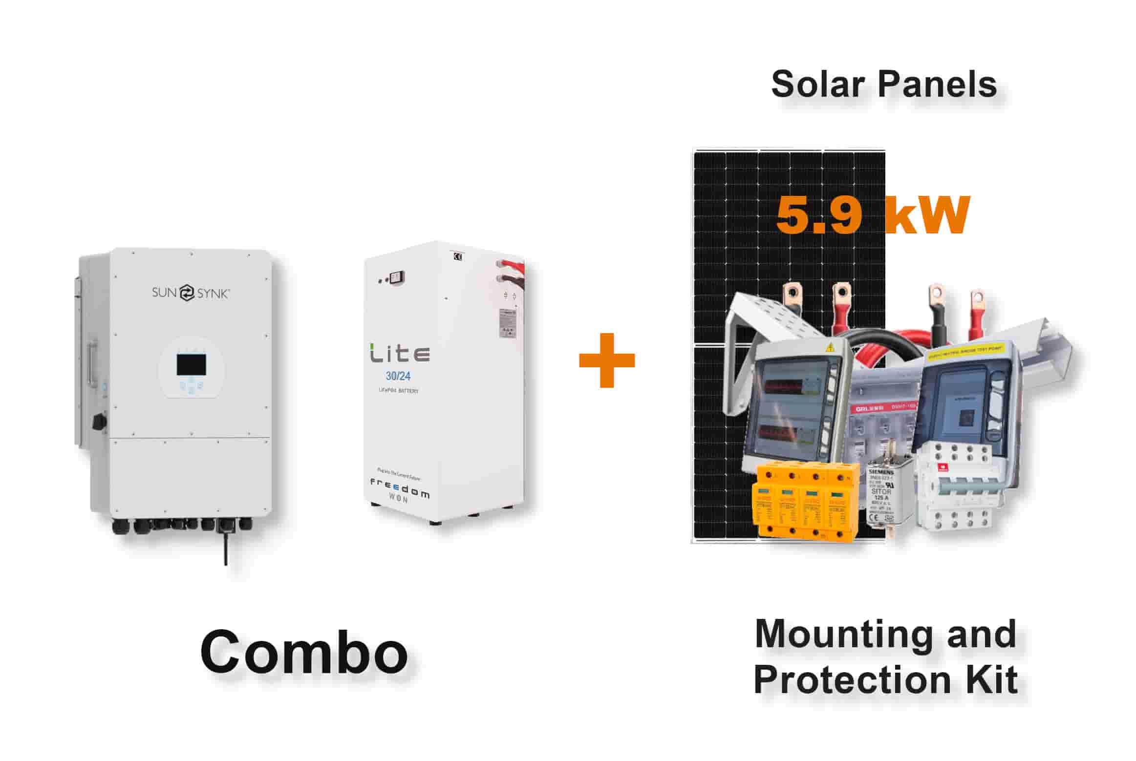 12.0 kW SUNSYNK 3-Phase Hybrid - FREEDOM WON Combo, c/w 30.0 kWh Lithium Battery 12.0 kW SUNSYNK 3-Phase Hybrid - FREEDOM WON Combo, c/w 30.0 kWh Lithium Battery