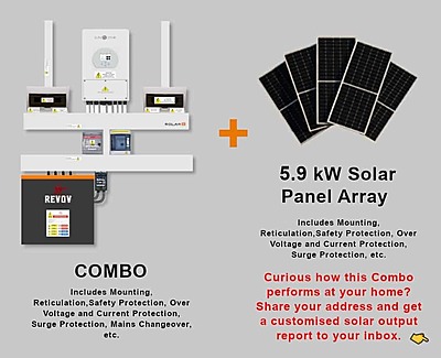 5.0 kW SUNSYNK Hybrid - SUNSYNK Combo, c/w 3 x 5.32 G kWh Lithium Batteries