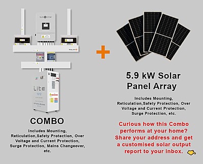 8.0 kW SUNSYNK Hybrid - FREEDOM WON Combo, c/w 15.0 kWh Lithium Battery
