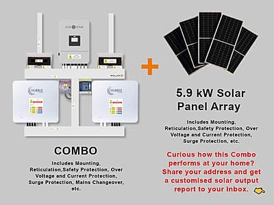 8.0 kW SUNSYNK Hybrid - HUBBLE Combo, c/w 2x 10.0 kWh Lithium Batteries