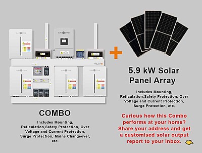 8.0 kW SUNSYNK Hybrid - SUNSYNK Combo, c/w 4 x 5.32 G kWh Lithium Batteries