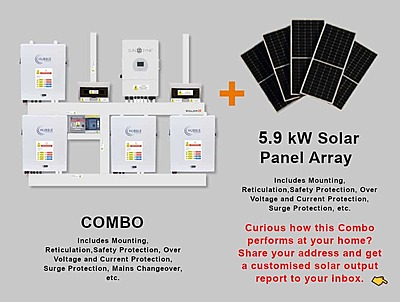 12.0 kW SUNSYNK 3-Phase Hybrid - HUBBLE Combo, c/w 4x 5.5 kWh Lithium Batteries