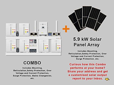 12.0 kW SUNSYNK 3-Phase Hybrid - SUNSYNK Combo, c/w 6 x 5.32 G kWh Lithium Batteries