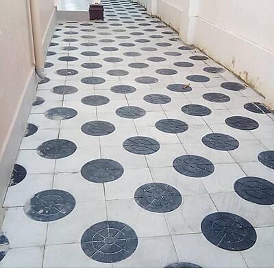 Omega chequered tiles