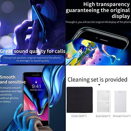 Baseus 0.23mm AntiBlue Light Screen Protector for iPhone 6P, 7P, 8P (2PCS)W