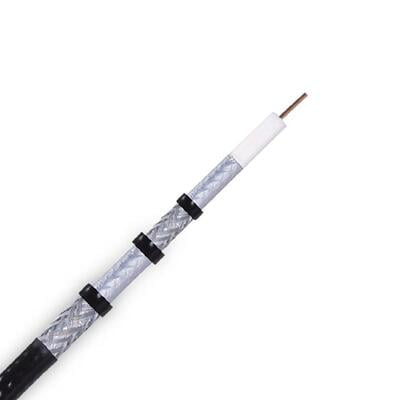 Rg6 Cable 60% Quad Shield Cm Etl 18Awg 500Ft Black