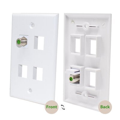 Keystone Jack F81 Barrel Coupler 4G Keystone Jack F81 Barrel Coupler 4G