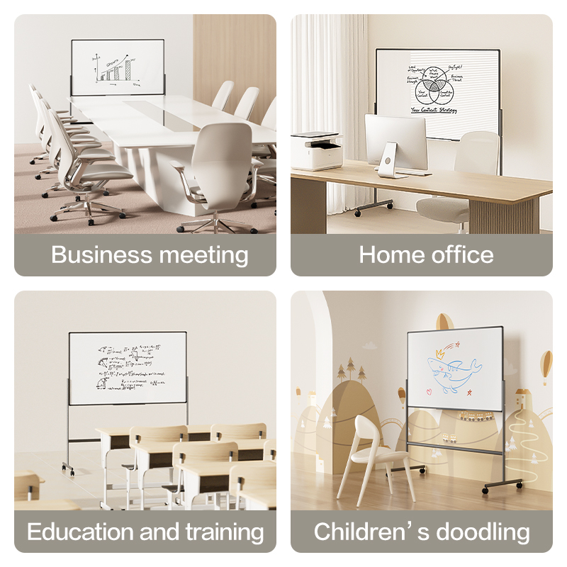 DELI V353-2 MAGNETIC MOBILE WHITEBOARD 5x3FT