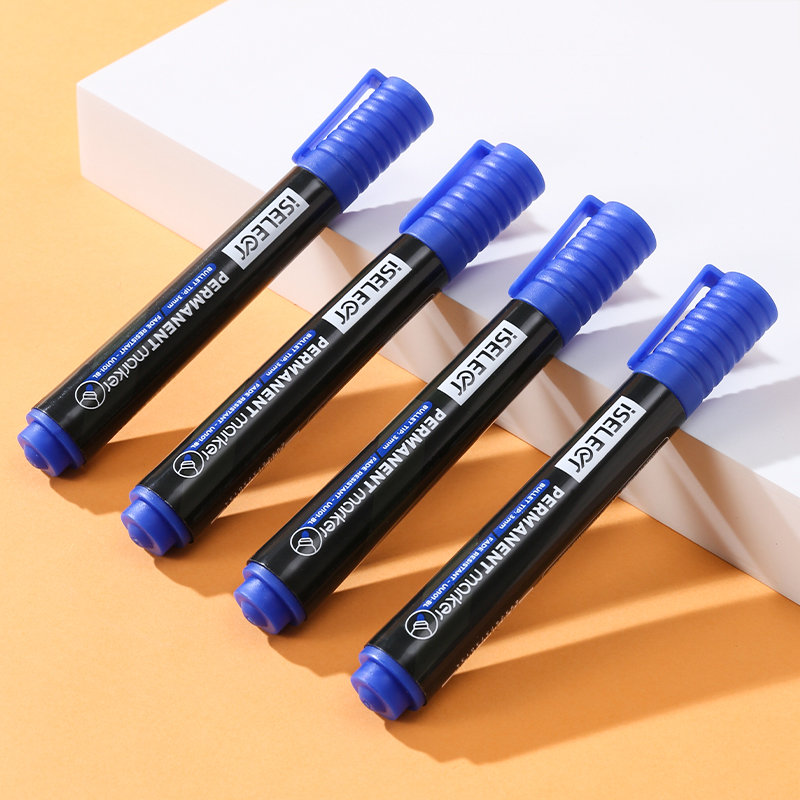 DELI UU101-BL ISELECT PERMANENT BULLET MARKERS BLUE