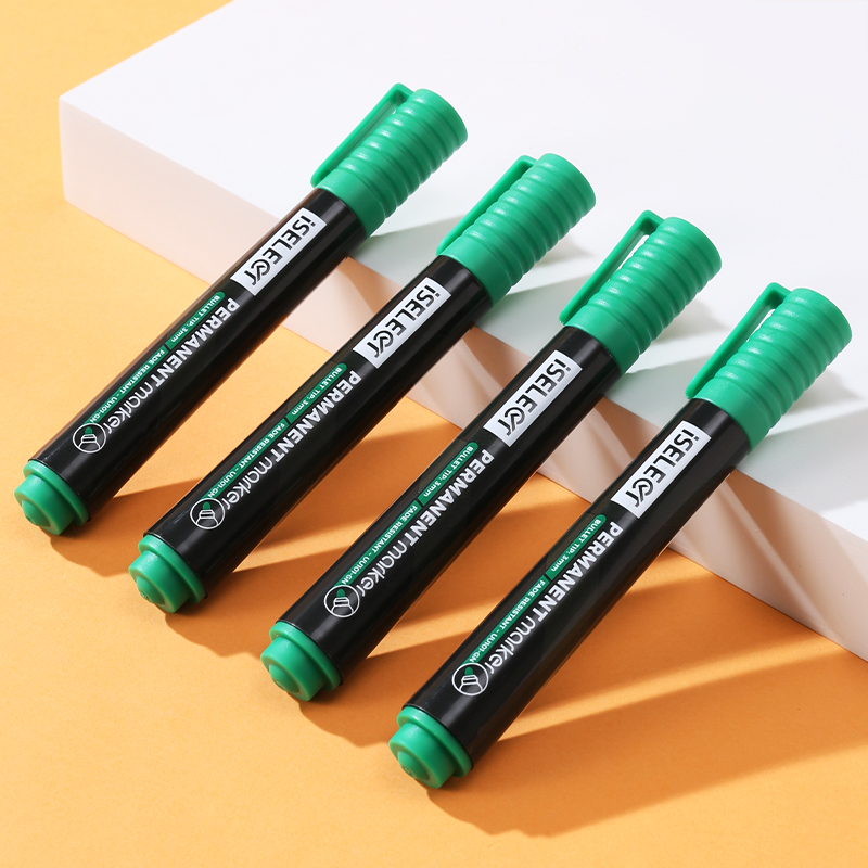 DELI UU101-GN ISELECT PERMANENT BULLET MARKERS GREEN