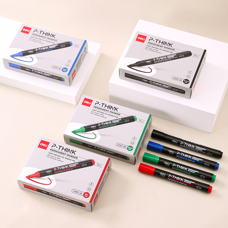 DELI U10120 PERMANENT CHISEL MARKER BLACK