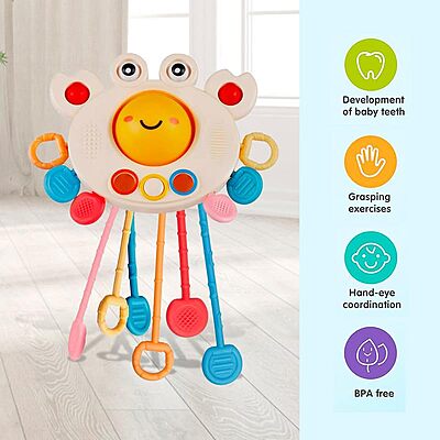 Amazkart Baby Pull String Teething Toy