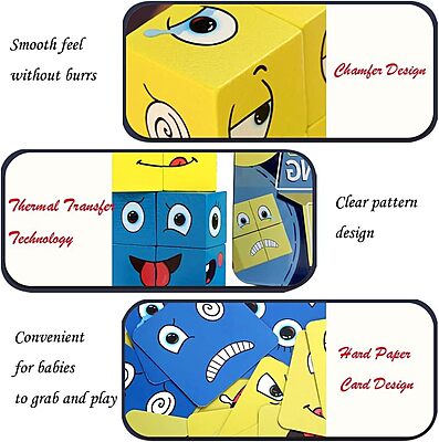 Amazkart Face Changing Cube Building Blocks Puzzle