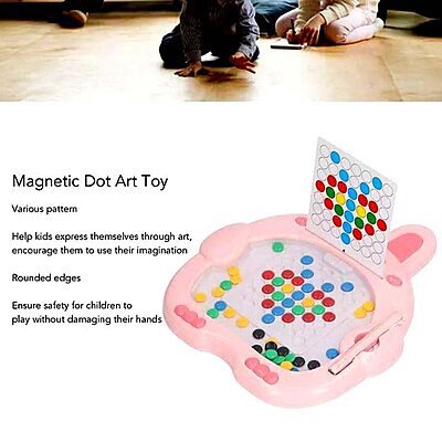 Amazkart Cartoon Bunny Shaped Magnetic Dot Drawing Board