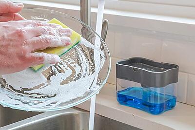 Amazkart 2-in-1 Soap Dispenser for Kitchen and Sponge Holder Dish Soap Dispenser Kitchen Sink Amazkart 2-in-1 Soap Dispenser for Kitchen and Sponge Holder Dish Soap Dispenser Kitchen Sink