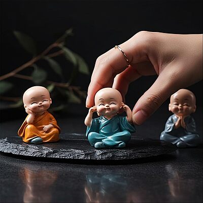Amazkart Buddha Monk Statues for Home Decor and Gifts Amazkart Buddha Monk Statues for Home Decor and Gifts