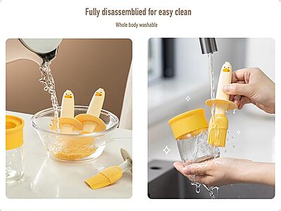Amazkart Glass Oil Dispenser Bottle with Silicone Brush Amazkart Glass Oil Dispenser Bottle with Silicone Brush