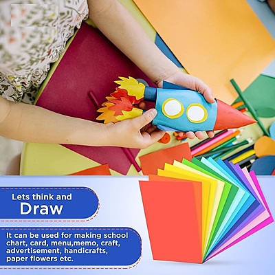 Amazkart 100 Pieces Colour Sheets Copy Printing Papers
