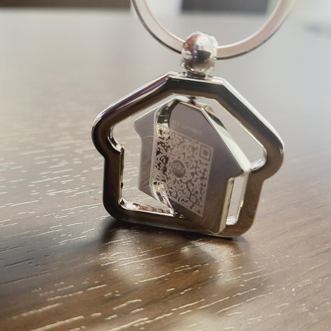 Metal House-Shaped Keychain