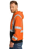 CornerStone® ANSI 107 Class 3 Heavy-Duty Fleece Full-Zip Hoodie - CSF300