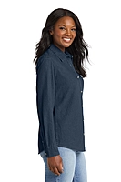 Port & Co™ Women's Long Sleeve Value Denim Shirt - LSP10