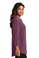 Port Authority® Women's 3/4-Sleeve Textured Crepe Tunic - LW713