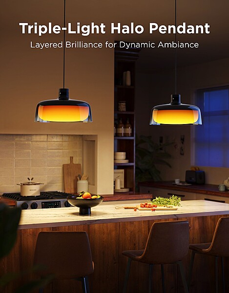 Govee RGBICWW Pendant Light – Multi-Zone RGBIC Smart LED with Matter Support