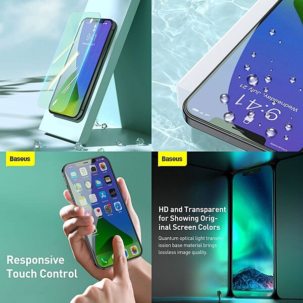 Baseus 0.3mm Anti-Blue&Green Light Glass Screen Protector iPhone 12 Pro Max