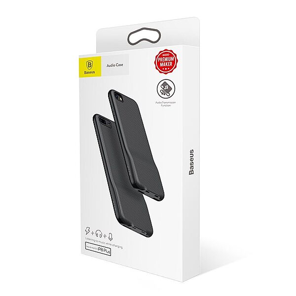 Baseus Dual Lightning Audio Case for iPhone 7 & iPhone 8 - Black