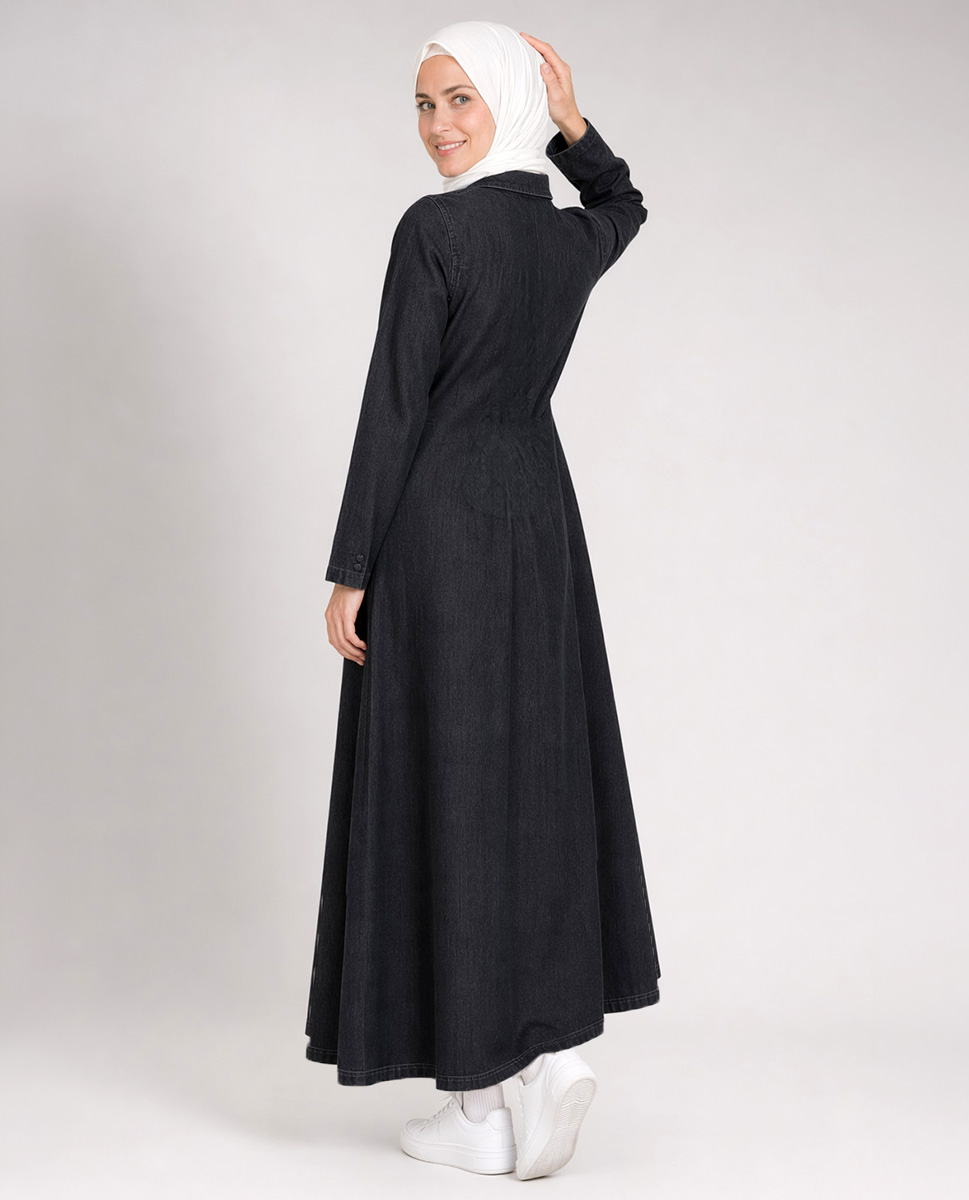 SIGNATURE BLACK DENIM JILBAB