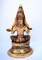Annapoorani Devi Brass Statue - 9 cm x 5.5 cm Annapoorani Devi Brass Statue - 9 cm x 5.5 cm