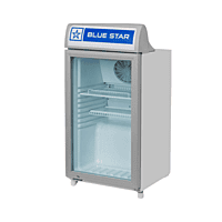 Small glass door refrigerator, Blue Star 95 liters capacity. Small glass door refrigerator, Blue Star 95 liters capacity.
