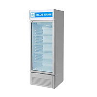 Blue Star Visi Cooler VC275D, front view with glass door.