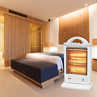 Compact and stylish Padmini TRYLO 1200 Halogen Heater, perfect for any room. Compact and stylish Padmini TRYLO 1200 Halogen Heater, perfect for any room.