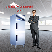 Stainless steel Blue Star GC Series Chiller with chefs accessing ingredients. Stainless steel Blue Star GC Series Chiller with chefs accessing ingredients.