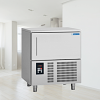 Blue Star 5 Pan Blast Freezer (BF05G) in a commercial kitchen setting. Blue Star 5 Pan Blast Freezer (BF05G) in a commercial kitchen setting.