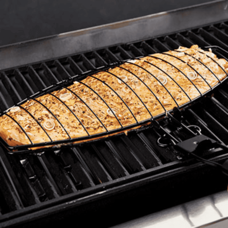Grillpro Non Stick Fish Basket - Removable Handle