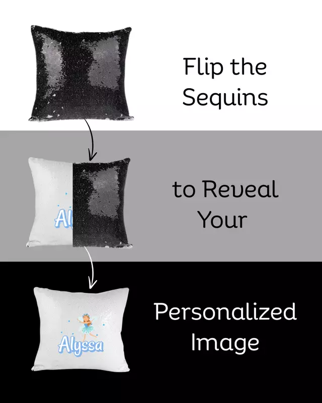 Personalized Flip Sequin Pillow Cover
