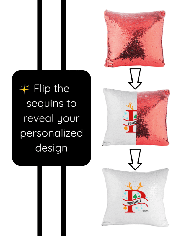 Christmas Personalized Flip Sequins Pillow