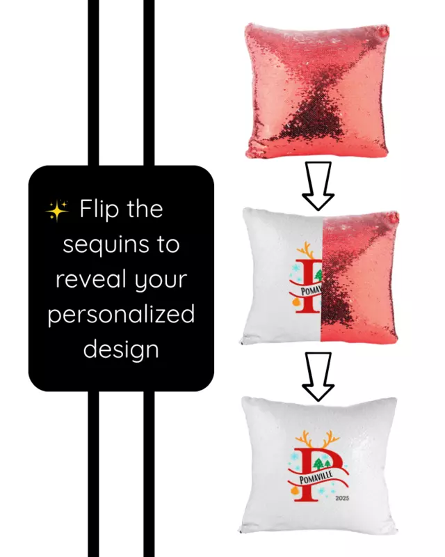 Christmas Personalized Flip Sequins Pillow