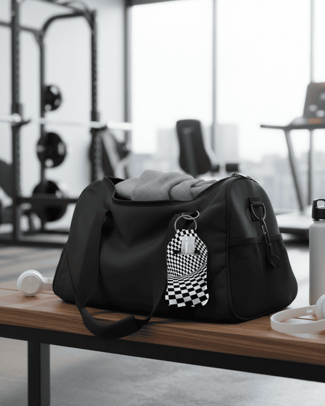 Geometric Hand Sanitizer Keychain