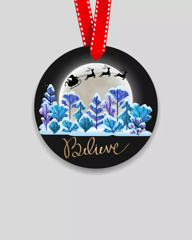 Believe Christmas Ornament