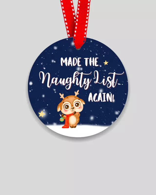 Naughty List Christmas Ornament