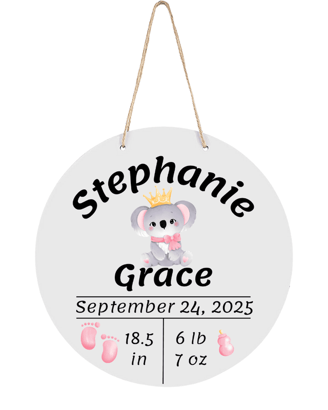 Personalized Baby Announcement Sign