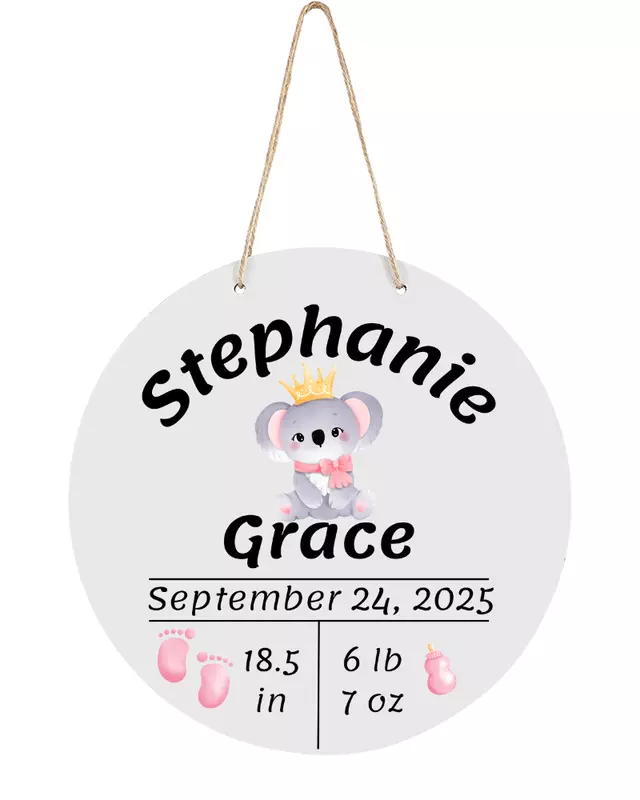 Personalized Baby Announcement Sign