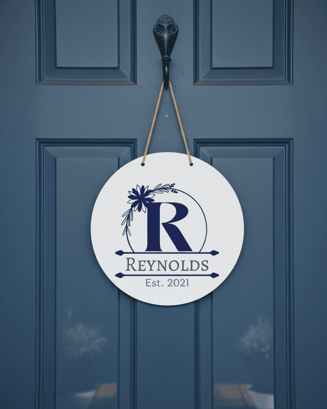 Personalized Family Established Door Sign