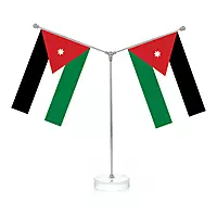 Double flag stand crystal